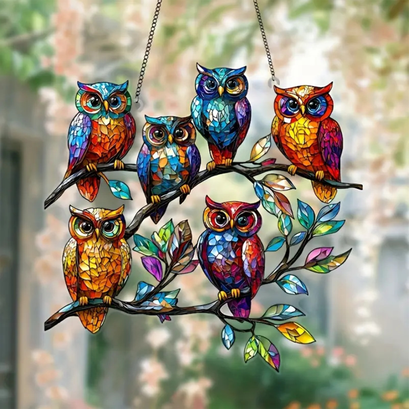 Bird Wall Art Acrylic Colourful Lightweight with Easy Repositioning