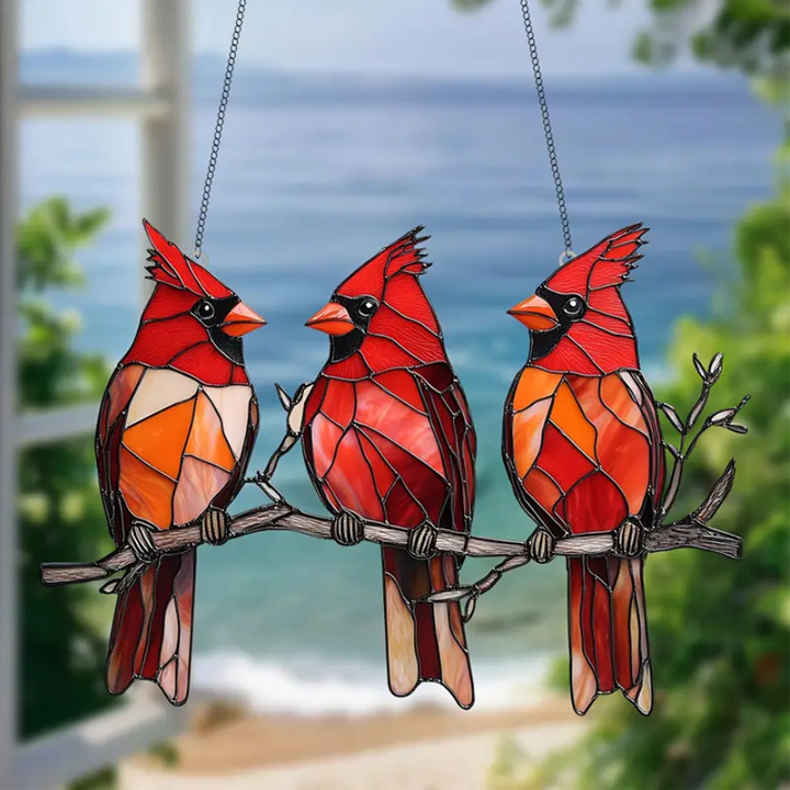 Bird Wall Art Acrylic Colourful Lightweight with Easy Repositioning