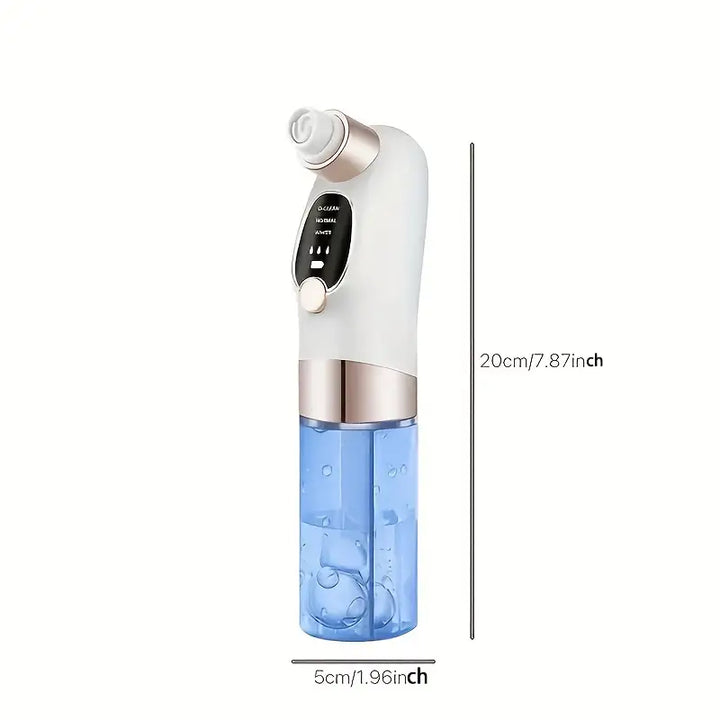 Blackhead Remover Vacuum Tool | Negative Pressure, 6 Interchangeable Heads | Dual Tank Pore Cleanser with LED Display