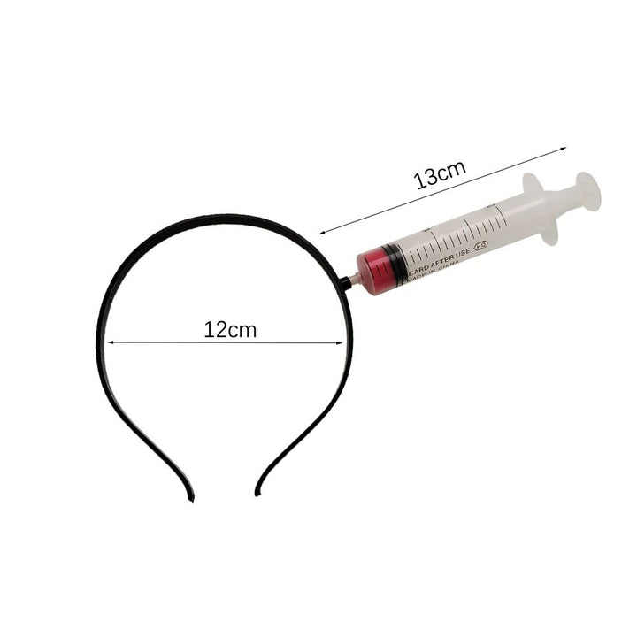 Bloody Weapon Halloween Headband | Fake Axe, Saw &amp; Knife Horror Prop | Reusable Slip-On Plastic Costume Accessory