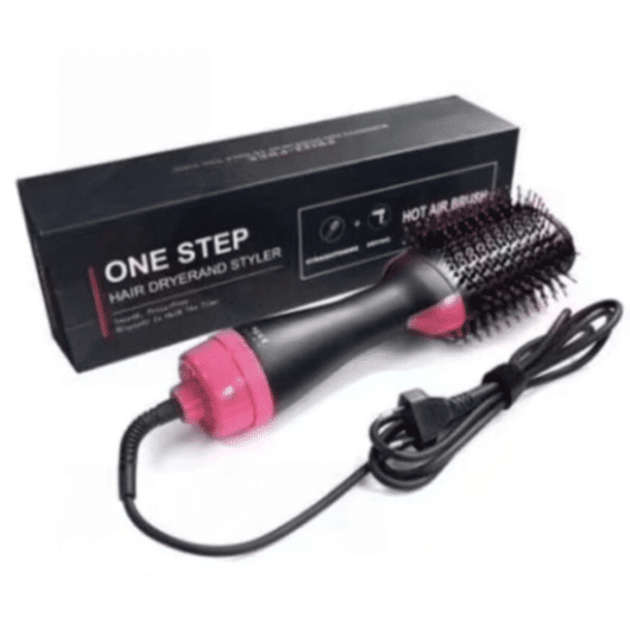 Blow Dry Brush Hot Air Styler with Curved Edges | Ceramic Oval Barrel 1000W | Volumising Smooth Shine Styling Results
