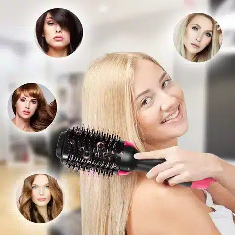 Blow Dry Brush with Ceramic Coating | 1000W Hot Air Styler with 4 Heat Settings | Smooths, Dries and Adds Volume in One Step