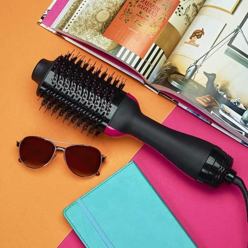 Blow Dry Brush with Ceramic Coating | 1000W Hot Air Styler with 4 Heat Settings | Smooths, Dries and Adds Volume in One Step