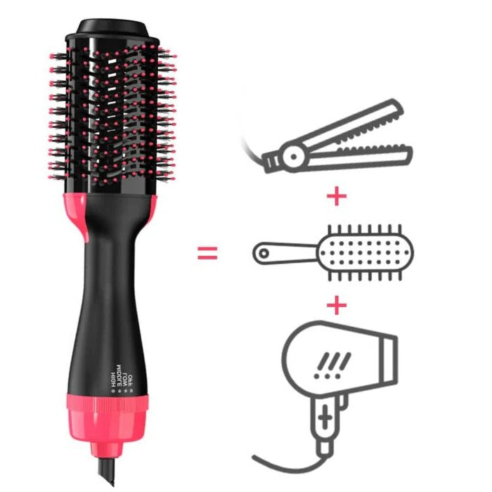 Blow Dry Brush with Ceramic Coating | 1000W Hot Air Styler with 4 Heat Settings | Smooths, Dries and Adds Volume in One Step