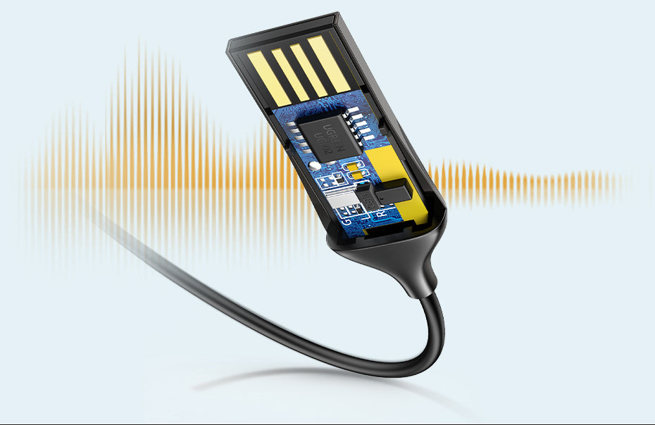 Bluetooth 5.3 Aux Adapter Auto-Reconnect 5-Device Memory