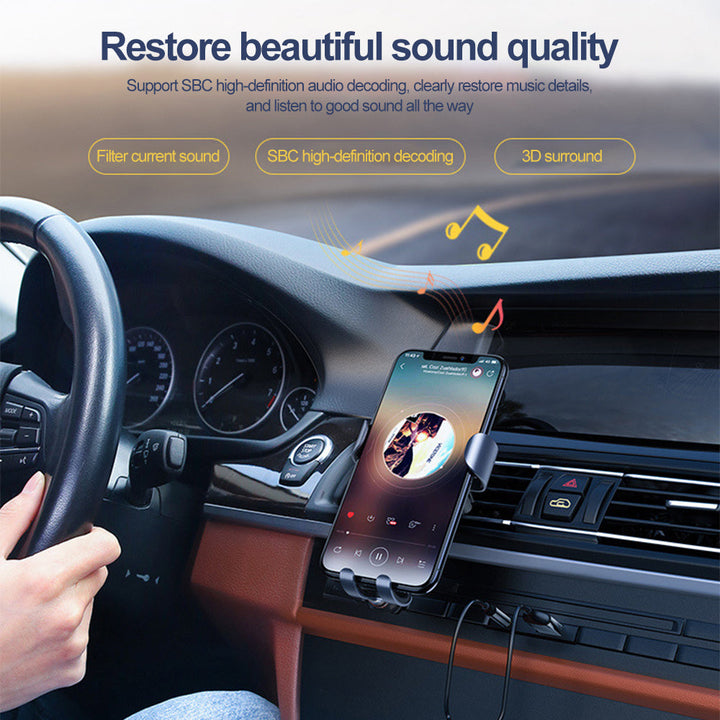 Bluetooth 5.3 Aux Adapter Auto-Reconnect 5-Device Memory