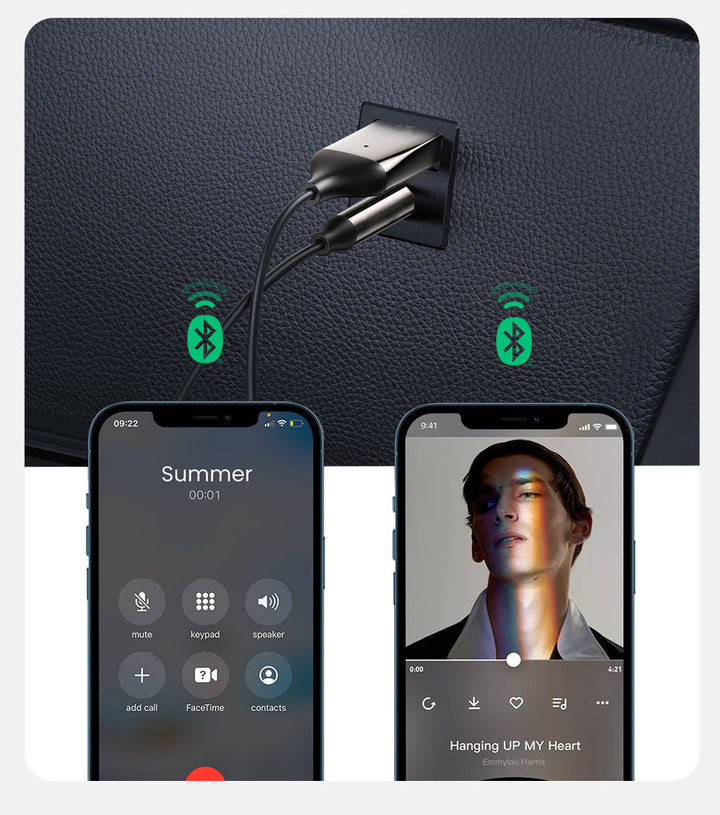 Bluetooth 5.3 Aux Adapter Auto-Reconnect 5-Device Memory
