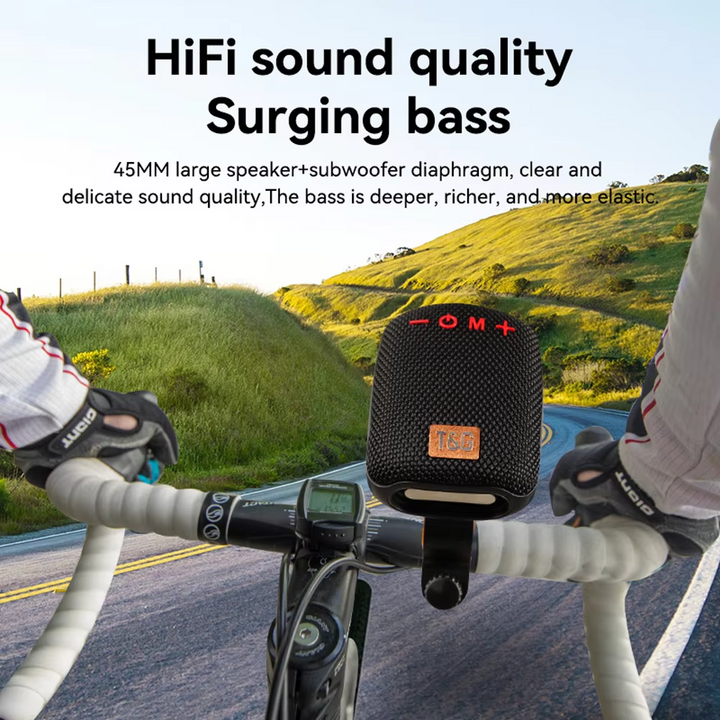 Bluetooth Bike Speaker Handlebar Mount Waterproof with Hands-Free Calling