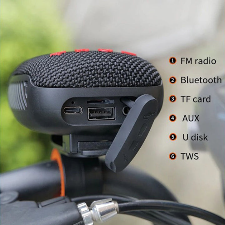 Bluetooth Bike Speaker Handlebar Mount Waterproof with Hands-Free Calling