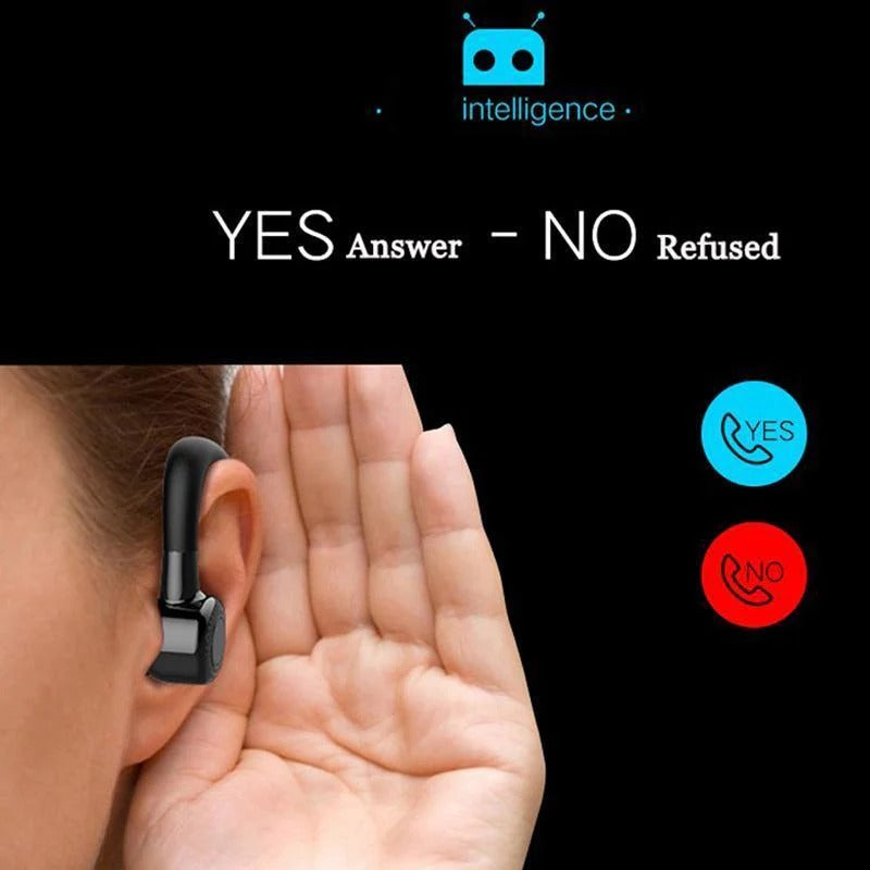 Bluetooth Hands-Free Headset Voice Command Noise Cancellation