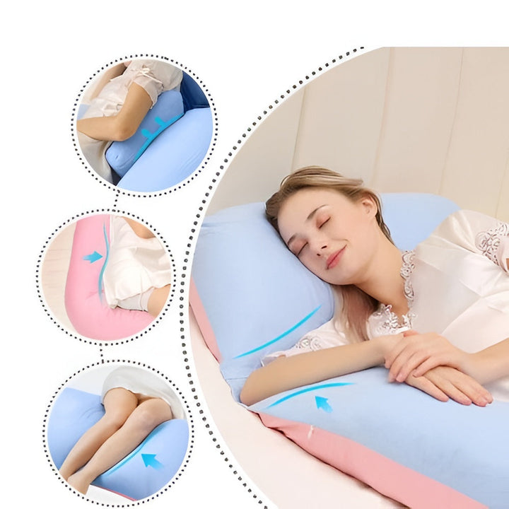 Body Pillow Full Body Support Cushion | Removable Washable Cover | Side Sleeper &amp; Pregnancy Support Multi Use Lounger 6