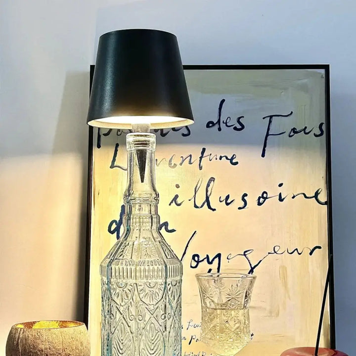Bottle Lamp Converter LED Topper 10.5 x 14.5 cm | 12 Colours, Dimmable | USB-C Rechargeable, 18–24 Hour Battery