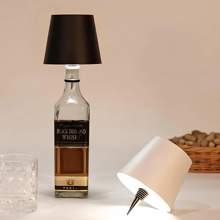 Bottle Lamp Converter LED Topper 10.5 x 14.5 cm | 12 Colours, Dimmable | USB-C Rechargeable, 18–24 Hour Battery
