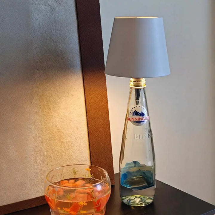 Bottle Lamp Converter LED Topper 10.5 x 14.5 cm | 12 Colours, Dimmable | USB-C Rechargeable, 18–24 Hour Battery