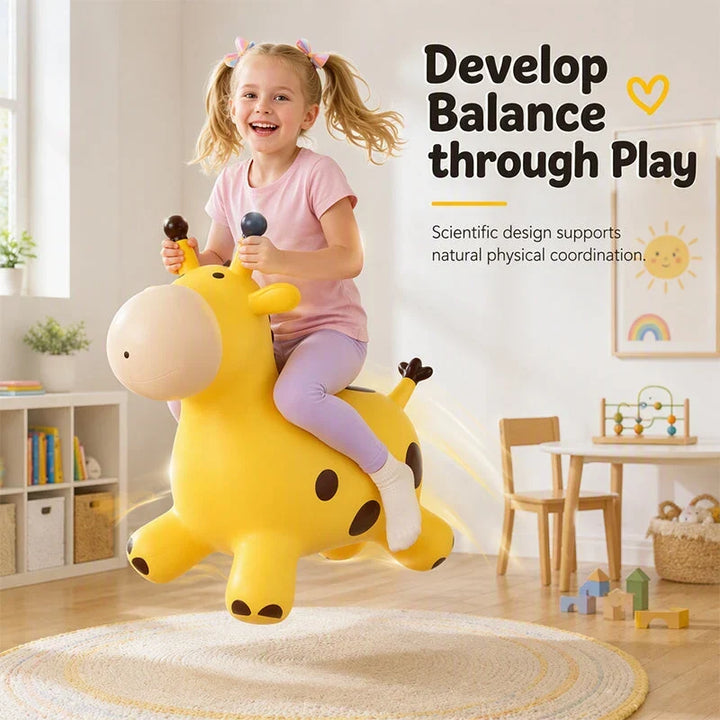 Bouncy Animal Hopper Thickened Rubber Ride-On with 30 Built-In Songs