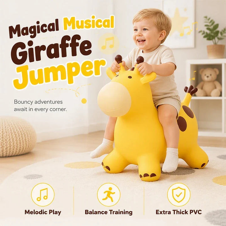 Bouncy Animal Hopper Thickened Rubber Ride-On with 30 Built-In Songs