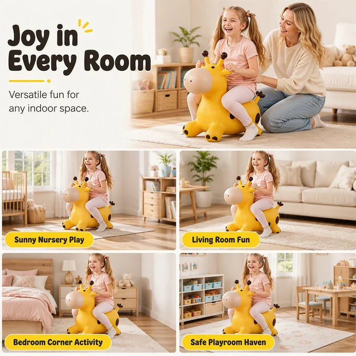 Bouncy Animal Hopper Thickened Rubber Ride-On with 30 Built-In Songs