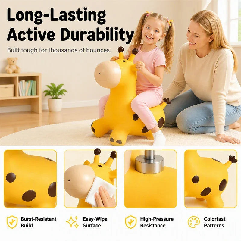 Bouncy Animal Hopper Thickened Rubber Ride-On with 30 Built-In Songs