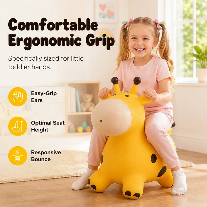Bouncy Animal Hopper Thickened Rubber Ride-On with 30 Built-In Songs