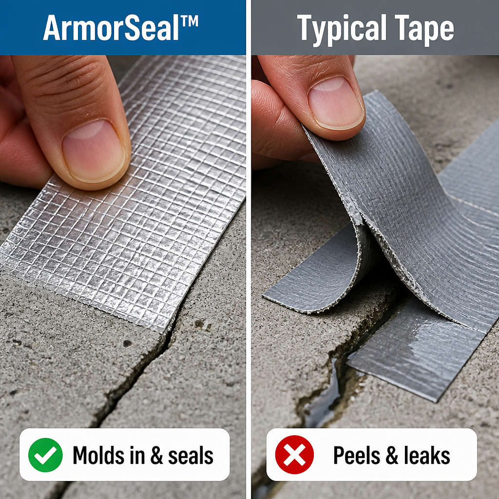 Butyl Rubber Sealing Tape, Aluminium Foil Face | 15 cm x 5 m Roll | Waterproof, No Primer, Seals Roof, Gutter &amp; Pipe Leaks