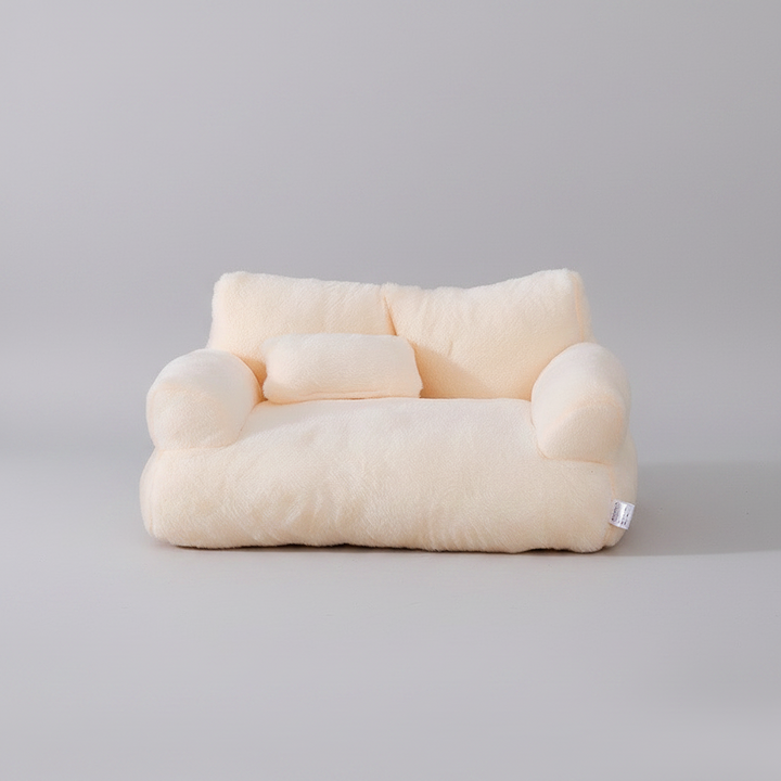 Calming Pet Sofa with Raised Sides | Removable Zipper Cover | Cosy Furniture-Style Pet Couch for Naps &amp; Lounging
