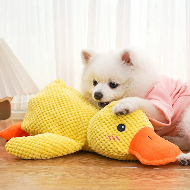 Calming Plush Duck Dog Toy | Soft Bite-Resistant Fabric | Reduces Anxiety for Deeper, Calmer Sleep and Safe for Teeth and Gums