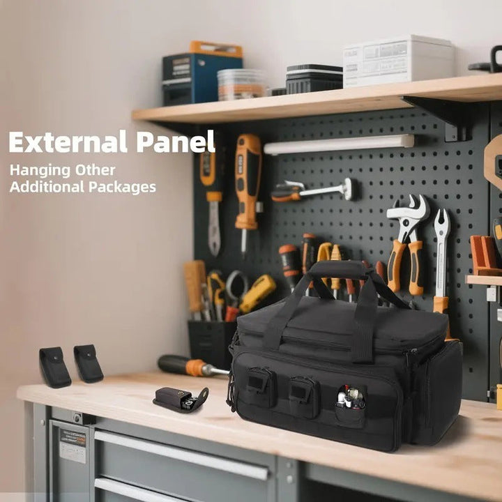 Canvas Tool Bag Set | MOLLE Expandable Organiser, Reinforced Handles &amp; Shoulder Strap | Storage for Hand &amp; Power Tools