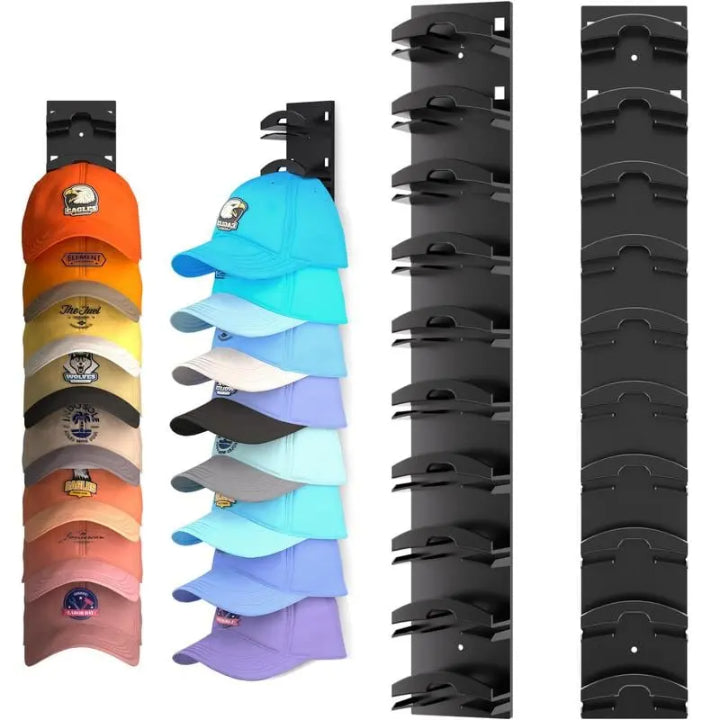 Cap Organizer for the Wall | Adhesive Hat Rack Holding 10 Caps