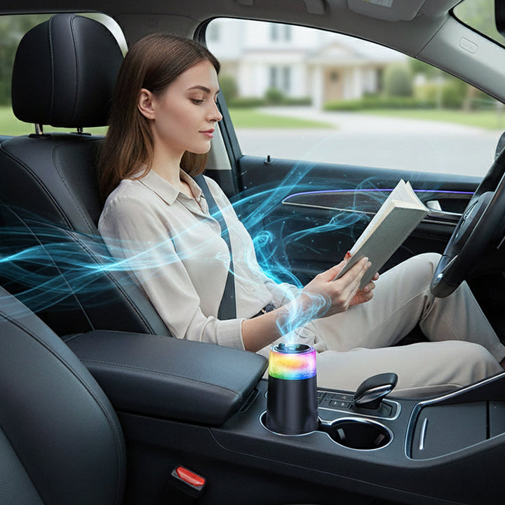 Car Aroma Diffuser Rechargeable USB-C Ultrasonic with Starry Sky Projection