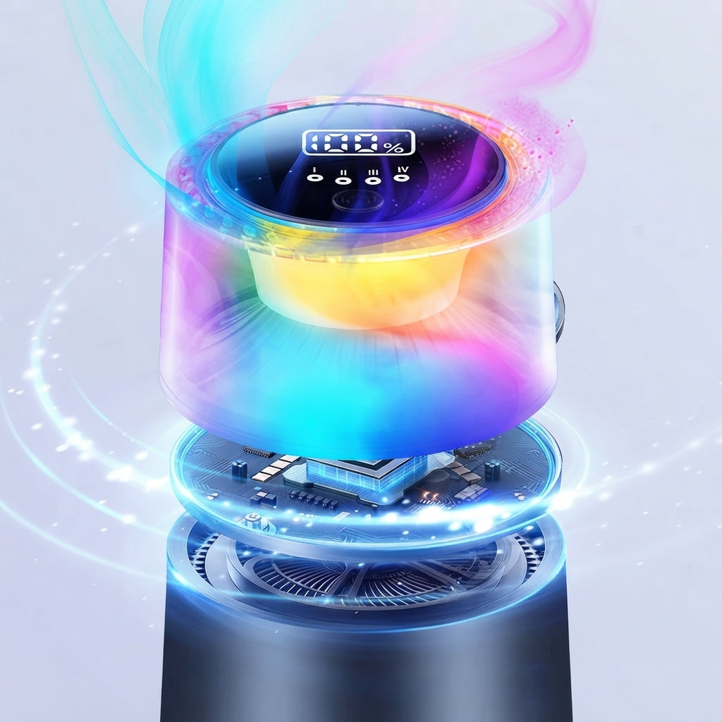 Car Aroma Diffuser Rechargeable USB-C Ultrasonic with Starry Sky Projection