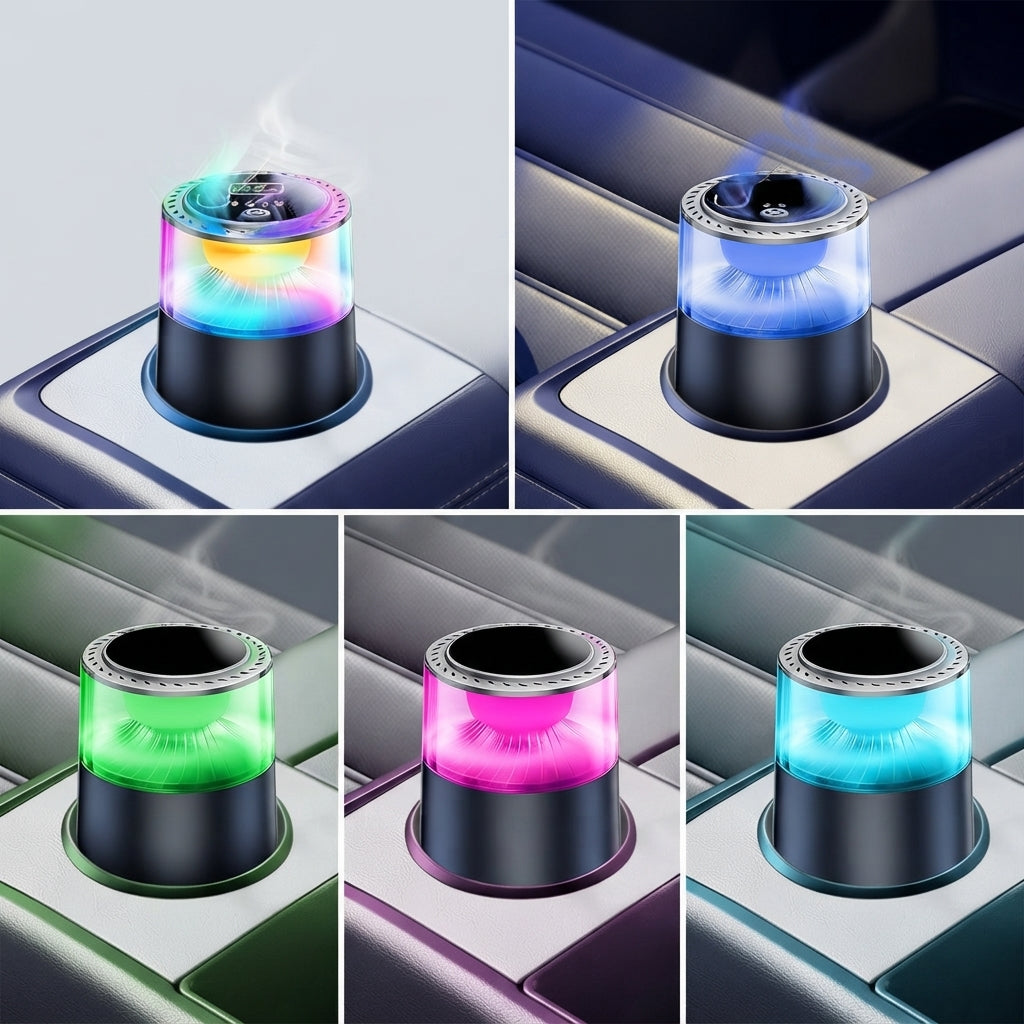 Car Aroma Diffuser Rechargeable USB-C Ultrasonic with Starry Sky Projection