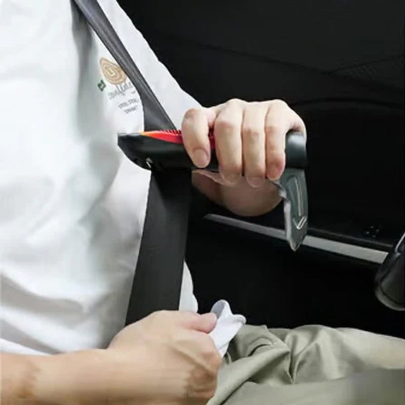 Car Handle Door Assist Portable Emergency Window Breaker with Seatbelt Cutter