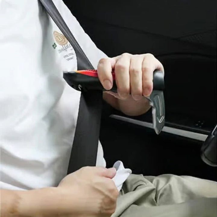 Car Handle Door Assist Portable Emergency Window Breaker with Seatbelt Cutter