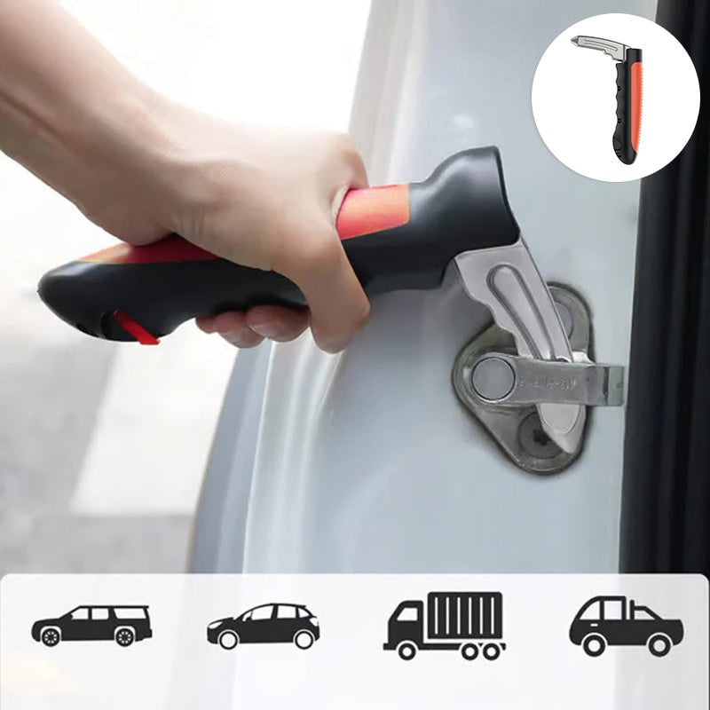Car Handle Door Assist Portable Emergency Window Breaker with Seatbelt Cutter