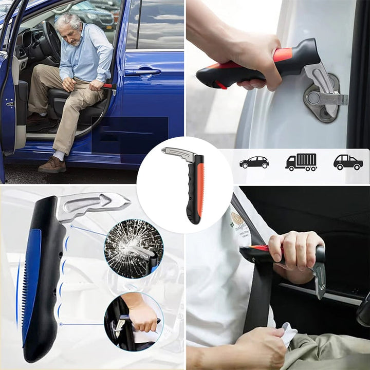Car Handle Door Assist Portable Emergency Window Breaker with Seatbelt Cutter