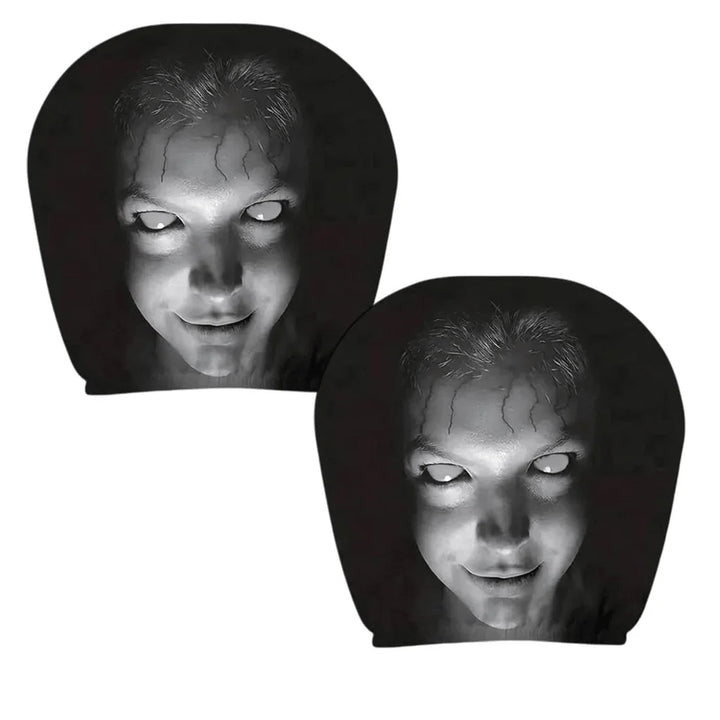 Car Headrest Cover Stretch Fabric | Novelty Design Fits Most Car Headrests | Protects Against Dust and Everyday Marks