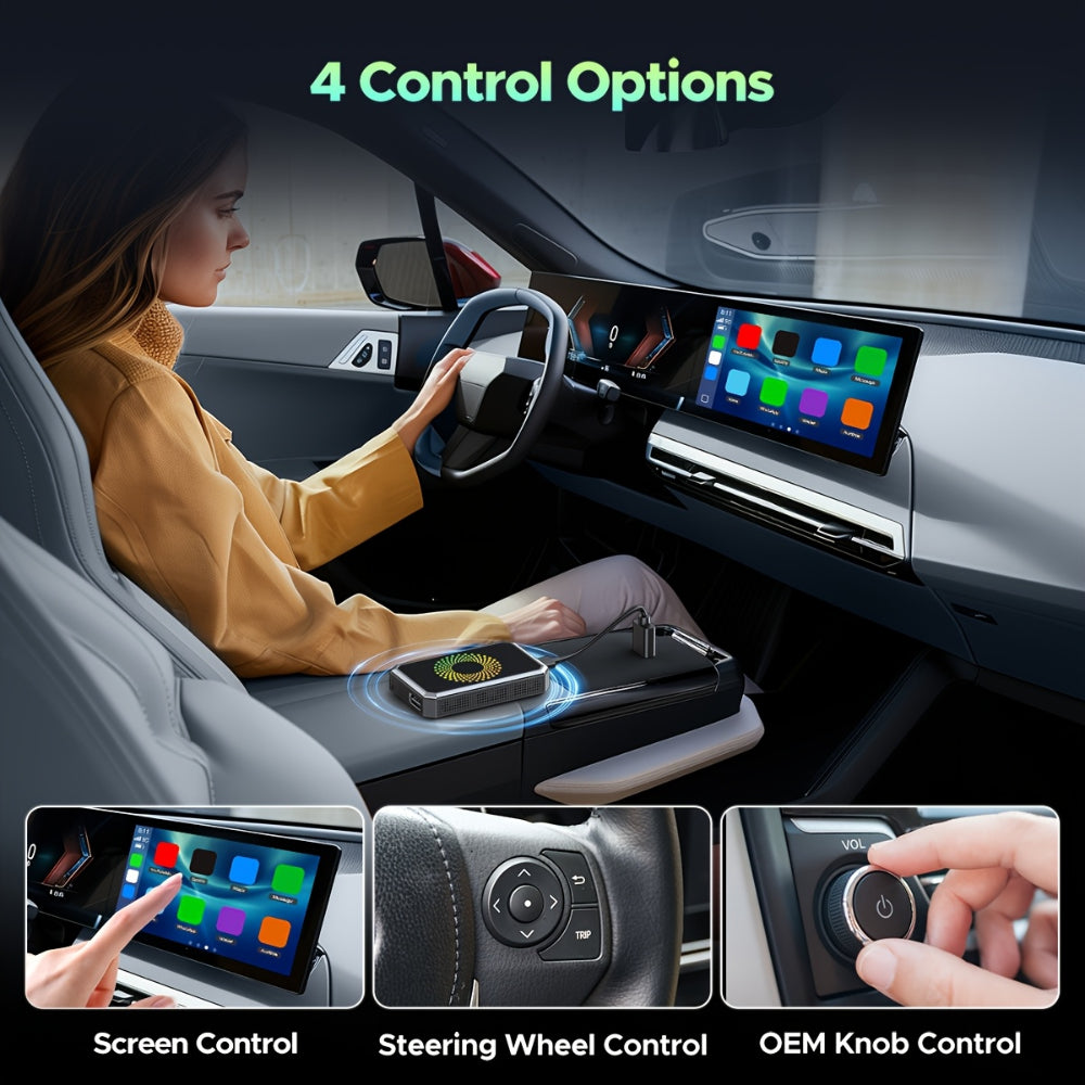 Wireless Car Adapter Streaming Box | Bluetooth, HDMI, USB-C, Dual Wi-Fi | Supports 1080p, Voice Control, USB Playback 6
