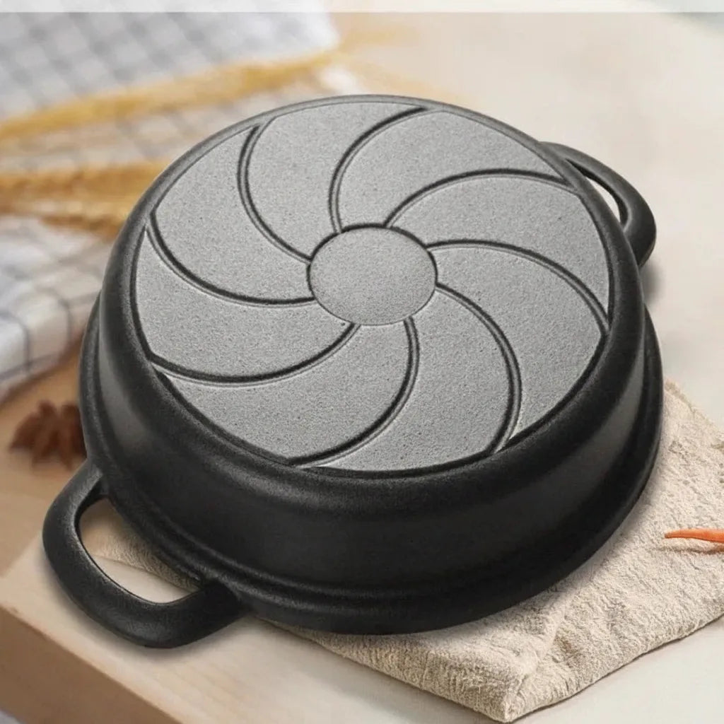 Cast Iron Tagine | 26cm Enamelled Base with Conical Ceramic Lid