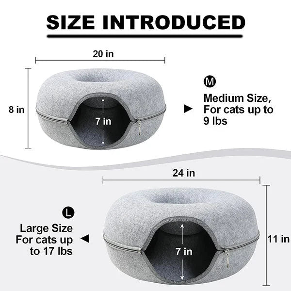 Cat Hideout Bed | Interactive Peek-a-Boo Play Design | Cosy Enclosed Retreat for Cats to Hide, Relax and Unwind