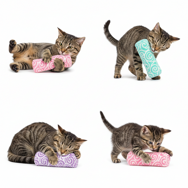 Catnip Pillow Cat Toy Plush | Interactive Kick Chew Toy | Soft Plush Catnip Filled for Indoor Kittens and Adult Cats 7
