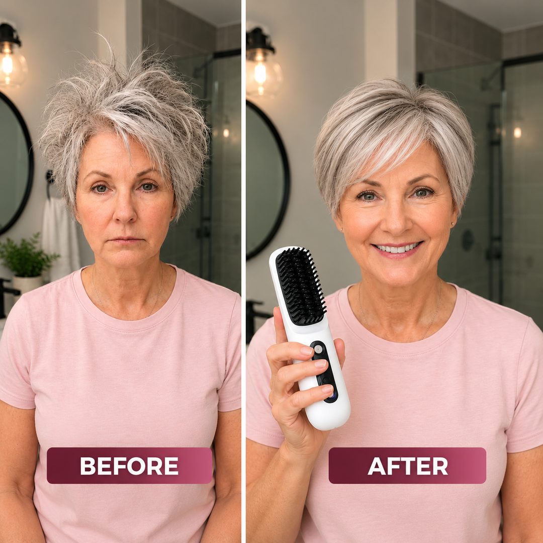 Ceramic Heated Styling Brush for Short Hair Volume Control