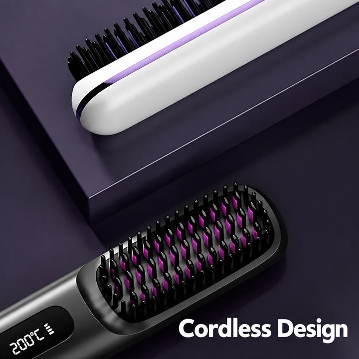 Ceramic Heated Styling Brush for Short Hair Volume Control