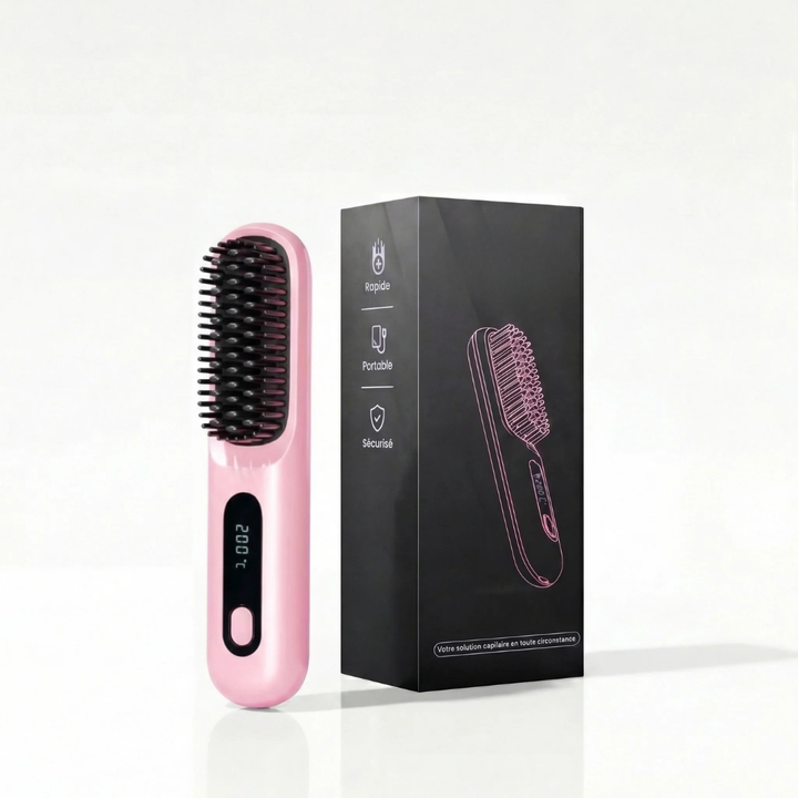 Ceramic Heated Styling Brush for Short Hair Volume Control