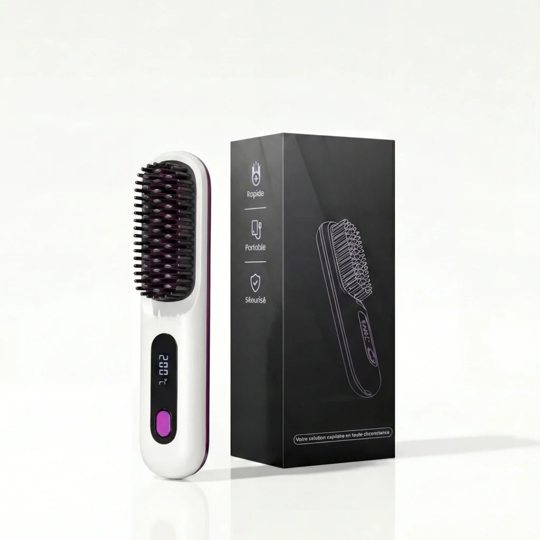 Ceramic Heated Styling Brush for Short Hair Volume Control