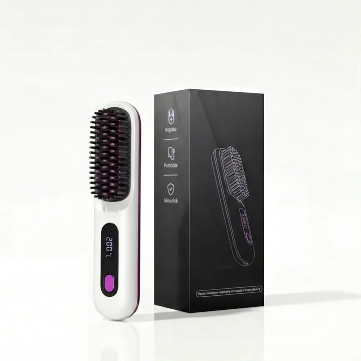 Ceramic Heated Styling Brush for Short Hair Volume Control