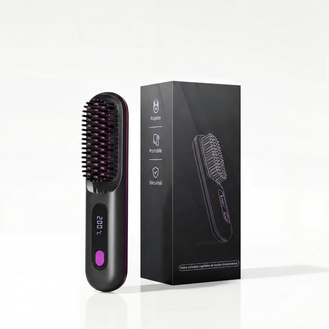 Ceramic Heated Styling Brush for Short Hair Volume Control