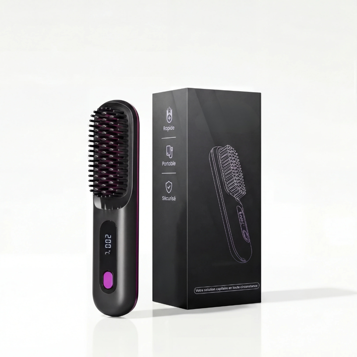 Ceramic Heated Styling Brush for Short Hair Volume Control