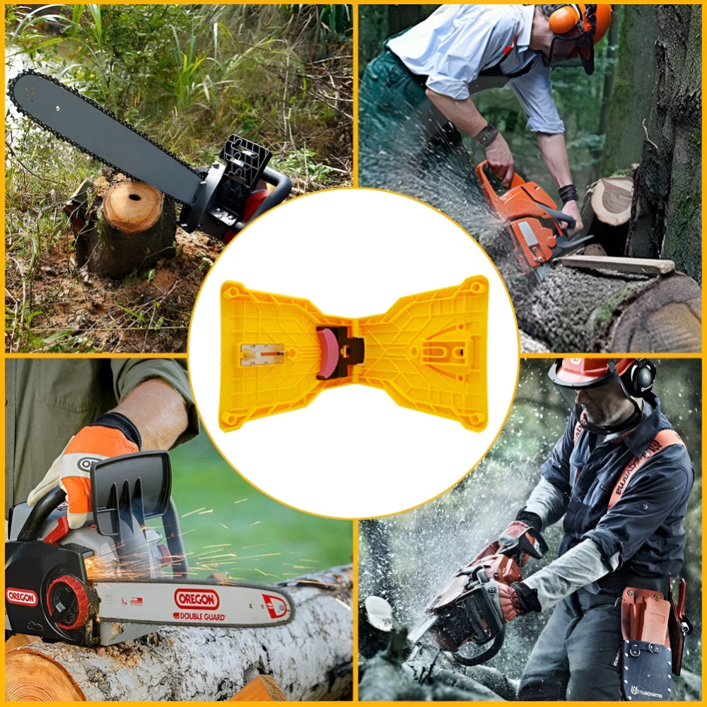Chainsaw Sharpener Tool | Universal Fit for 1 and 2 Hole Guide Bars | Fast 3 Minute Touch Ups For Home, Camp and Job Sites