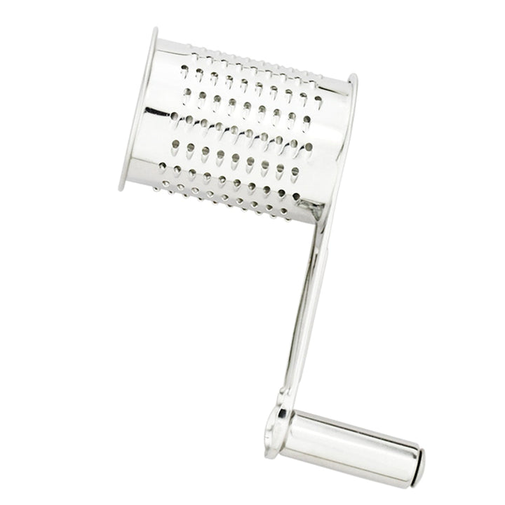 Cheese Grater Set Stainless Steel | 4-Piece Rotary Drums with Crank Handle | Dishwasher-Safe for Cheese, Chocolate &amp; Nuts
