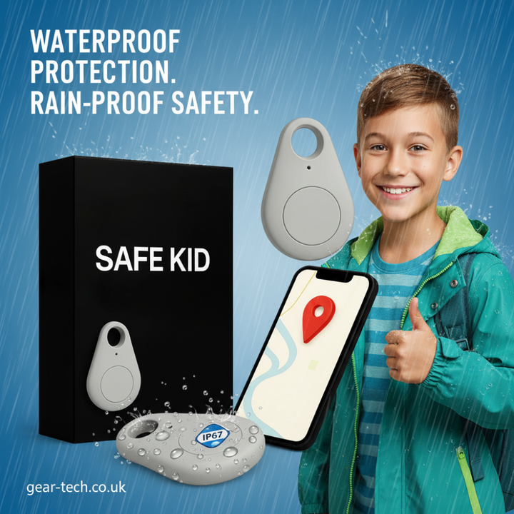 Child GPS Location Tracker | Real-Time Tracking, SOS Alerts &amp; Bluetooth | Waterproof IP67 with 5-Day Battery Life